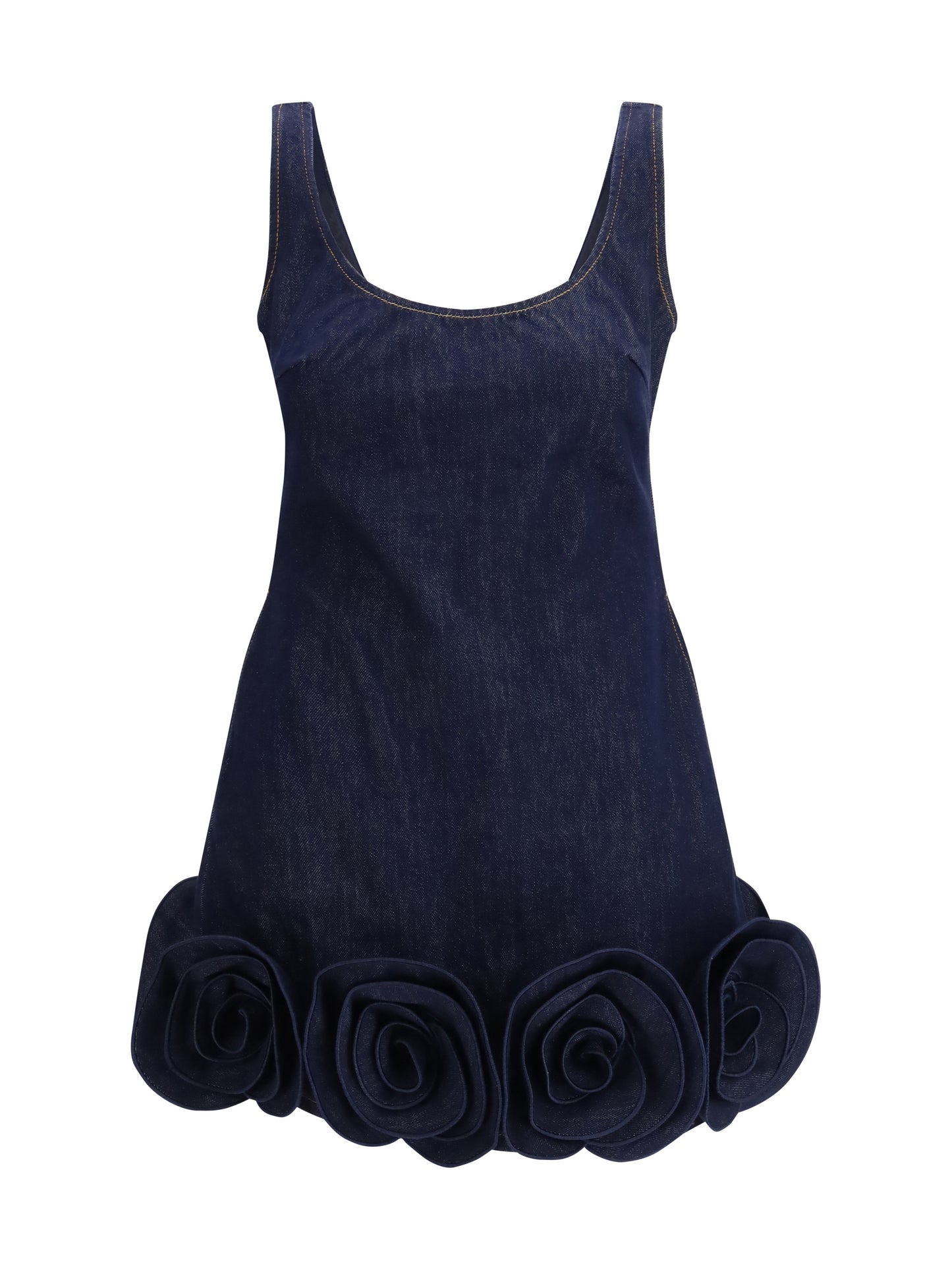 SELF-PORTRAIT Denim 3d Flower mini Dress