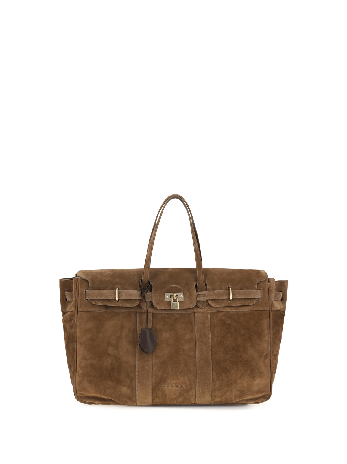 Brunello Cucinelli Explorer suede Travel Bag - Caramello
