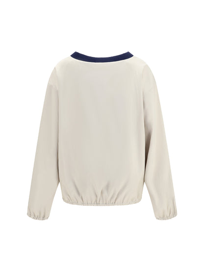 Miu Miu Pongé tec Sweatshirt - Opale