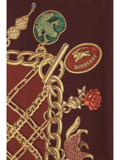 Burberry Silk Scarf - Auburn Brown