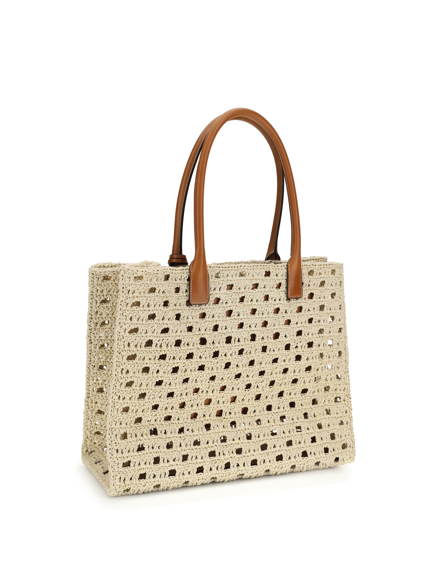 VERSACE TOTE FABRIC CALF LETAHER