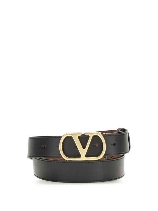 VALENTINO GARAVANI Reversible leather Belt with the VLogo Signature