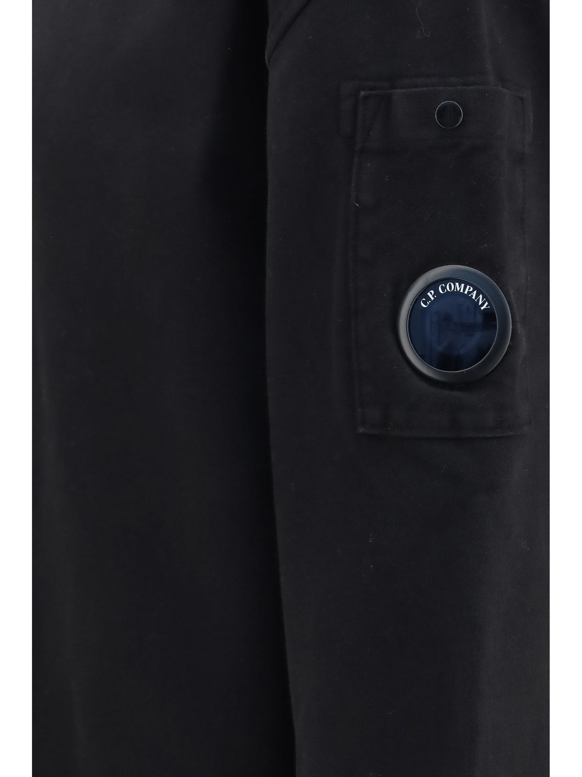 C.P. Company Brushed and sueded diagonal-weave cotton fleece Sweatshirt - Black