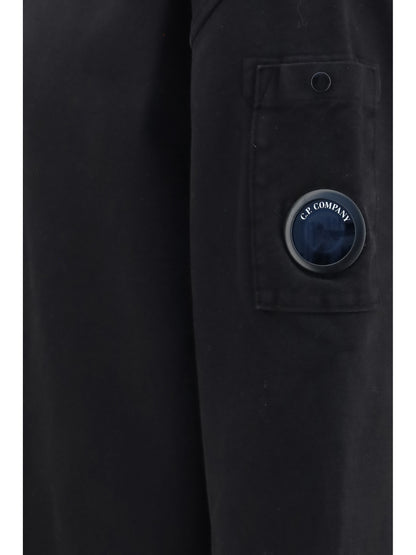 C.P. Company Brushed and sueded diagonal-weave cotton fleece Sweatshirt - Black