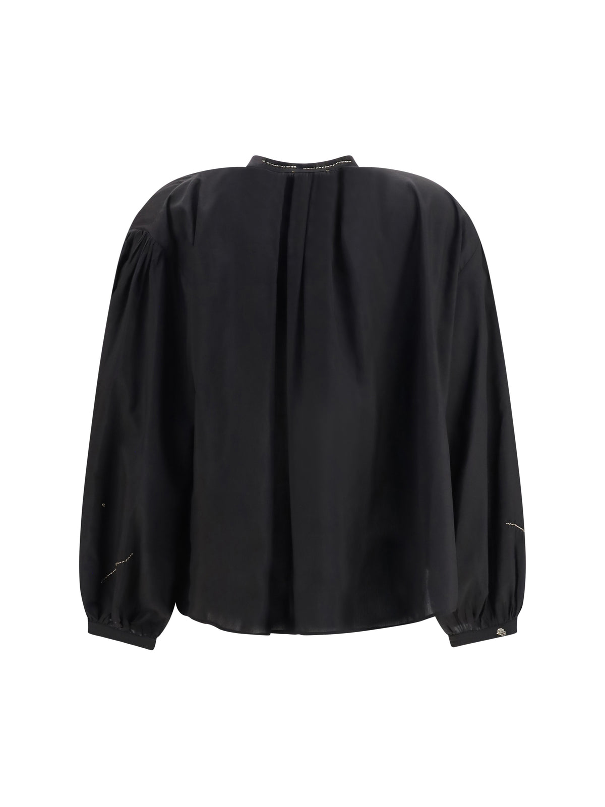 Forte_forte Fleurs d’Orient embroidered voile bohemian Shirt - Black