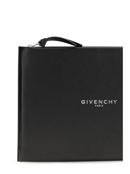 Givenchy Large Antigona Stamped Clutch Bag - Black