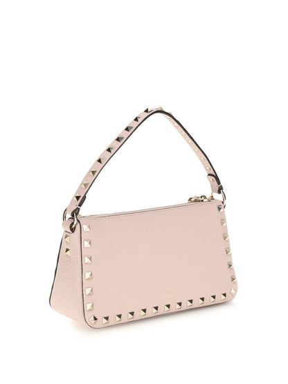 Valentino Garavani Rockstud leather Shoulder Bag - Rose Quartz