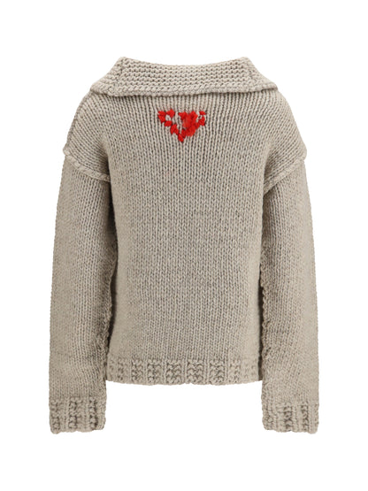Prada Wool zip Cardigan - Ivory
