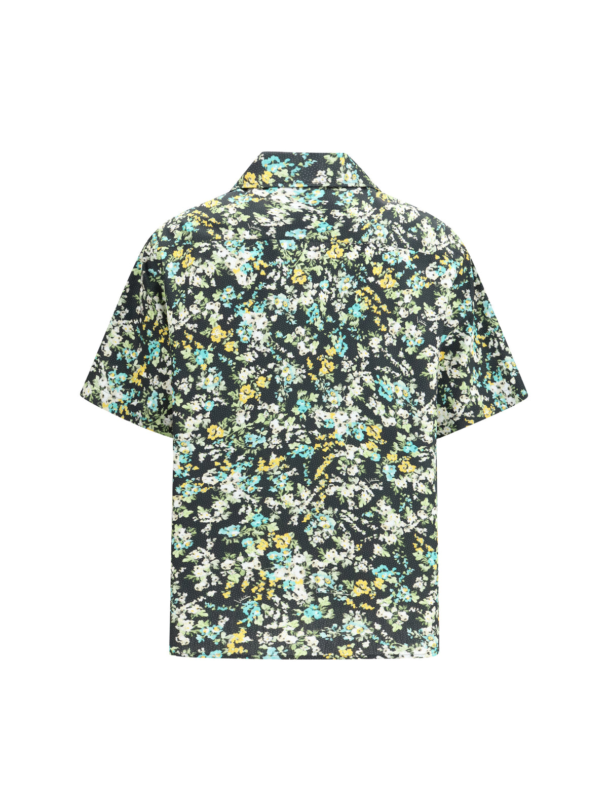 Valentino Shirt with an all-over Papier Floral - Black/Multicolor