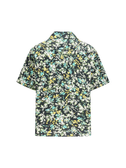 Valentino Shirt with an all-over Papier Floral - Black/Multicolor