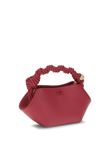 Ganni Bou Handbag in grained leather - Persian Red