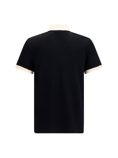 Valentino Polo with contrast trims - Black/Burro