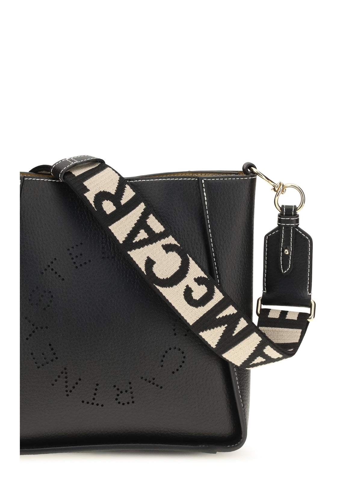 Stella Mccartney Logo Shoulder Bag - Black