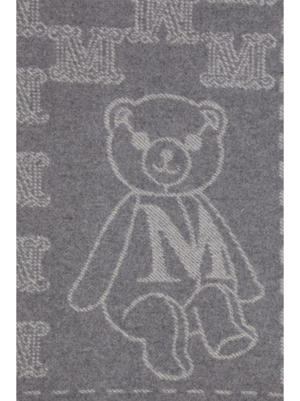 Max Mara Charme Scarf - Grey Dis.Teddy Cream