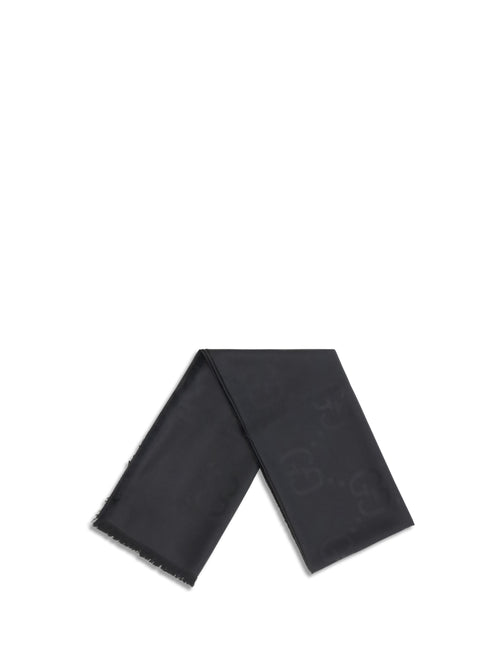 Gucci Scarf in wool and silk - Black