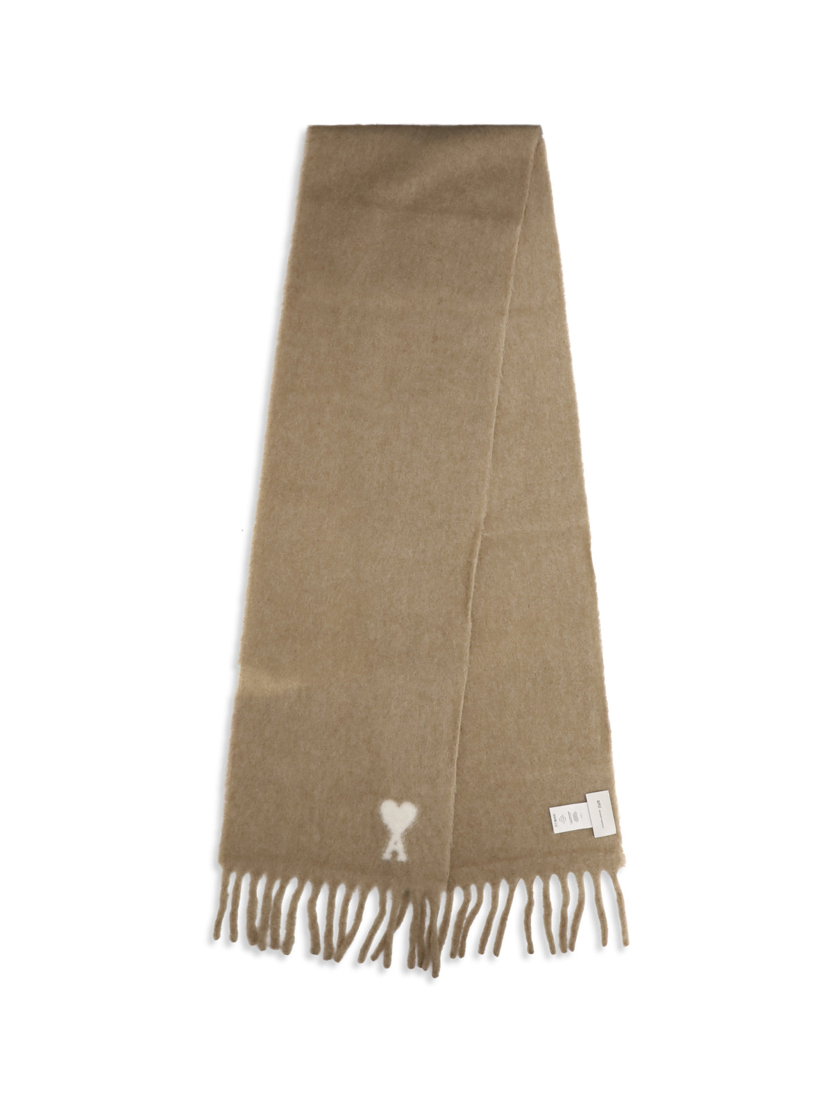 Ami Paris Ami De Coeur Scarf - Beige Mastic