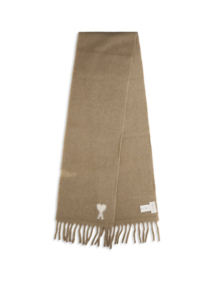 Ami Paris Ami De Coeur Scarf - Beige Mastic