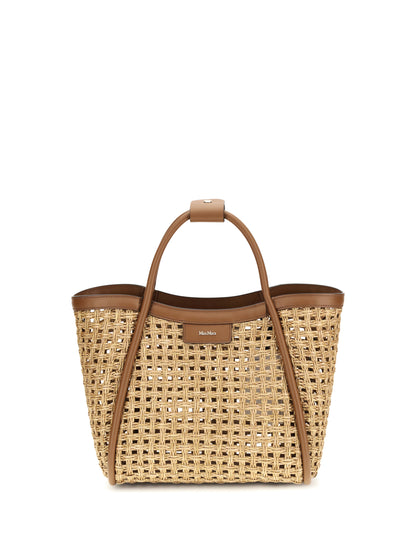 MAX MARA Raffia Marine Tote Bag