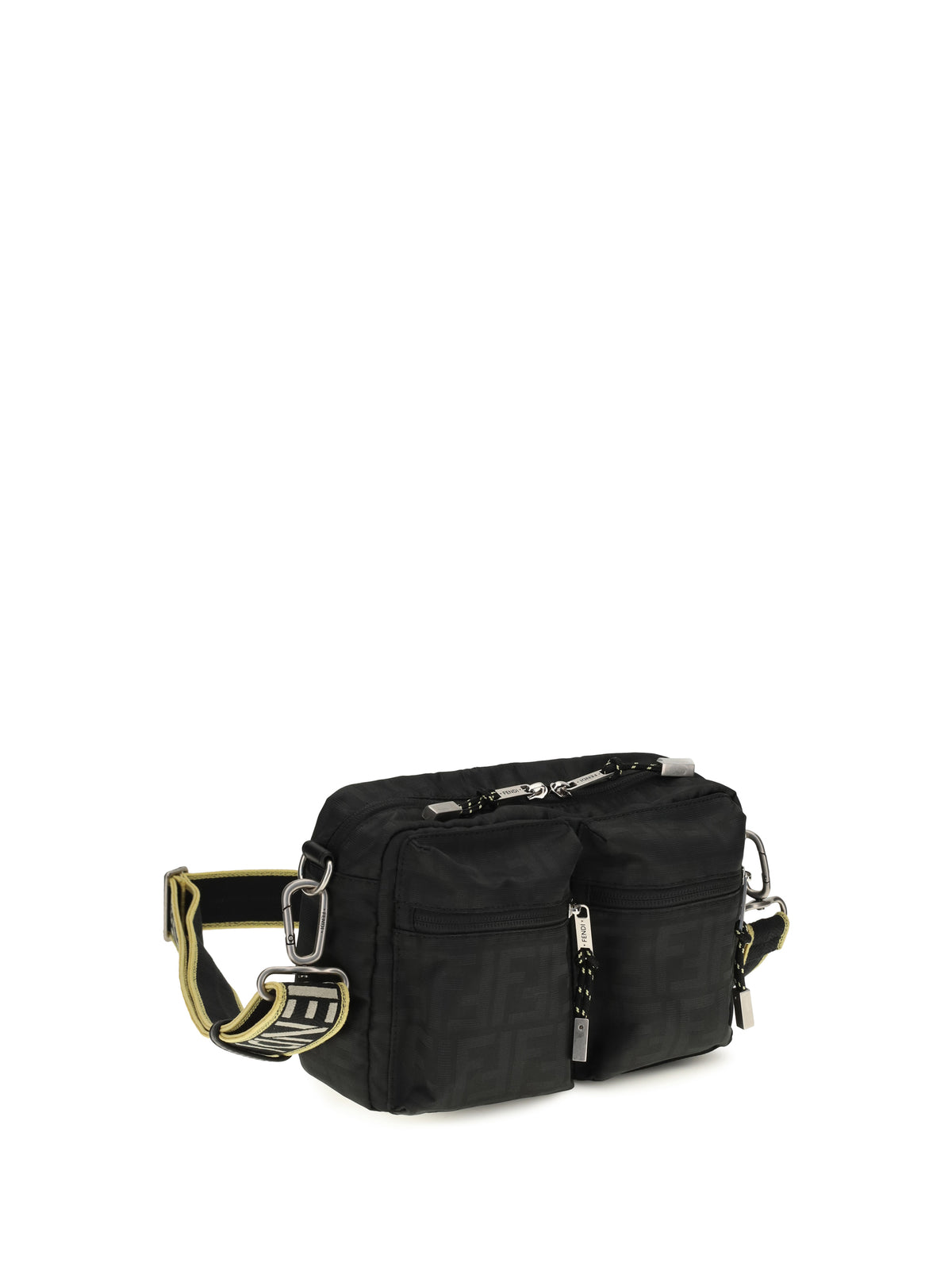 Fendi FF monogram fabric Camera Case - Black