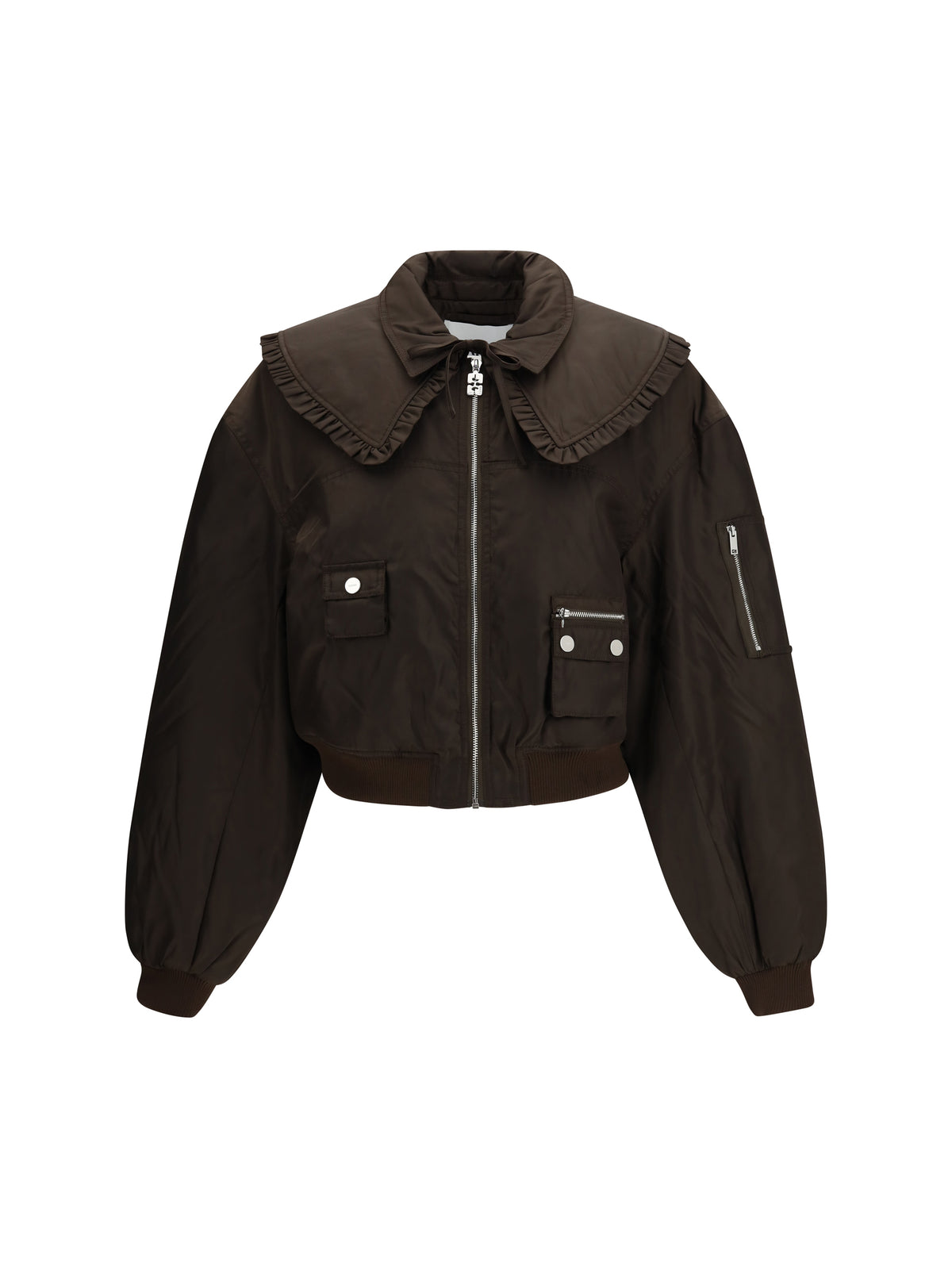 Ganni Duchesse Nylon Bomber Jacket - Demitasse