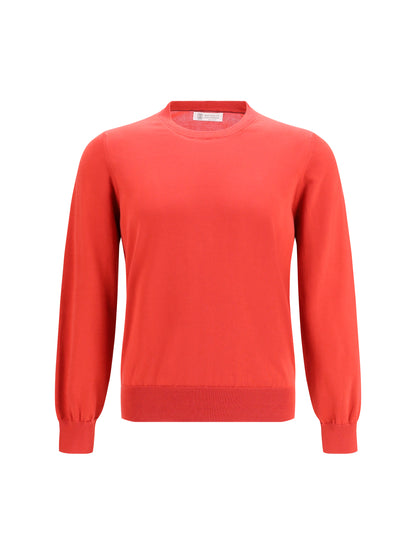 Brunello Cucinelli Sweater in cotton - Fragola+Nebbia