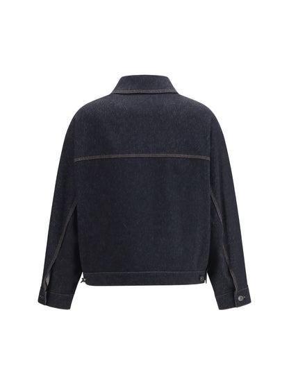 Max Mara Pure Denim print jersey Jacket - Blue Marino