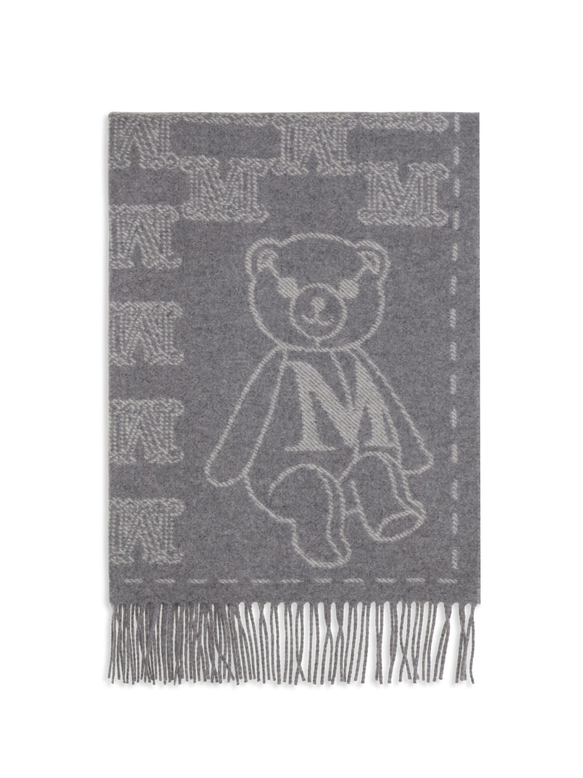 Max Mara Charme Scarf - Grey Dis.Teddy Cream