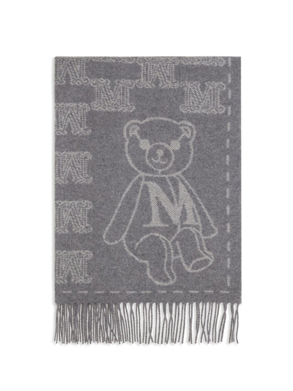 Max Mara Charme Scarf - Grey Dis.Teddy Cream