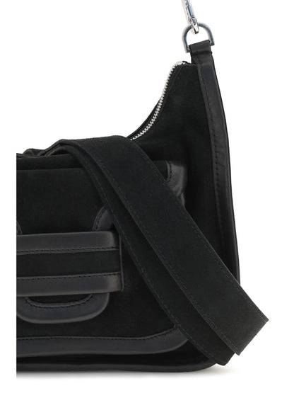 Pierre Hardy Alpha Day Miss leather Shoulder Bag - Suede Calf Lamb Black