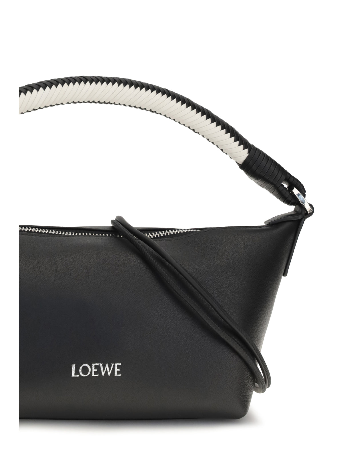 Loewe Cala mini lambskin Handbag - Black/Soft White