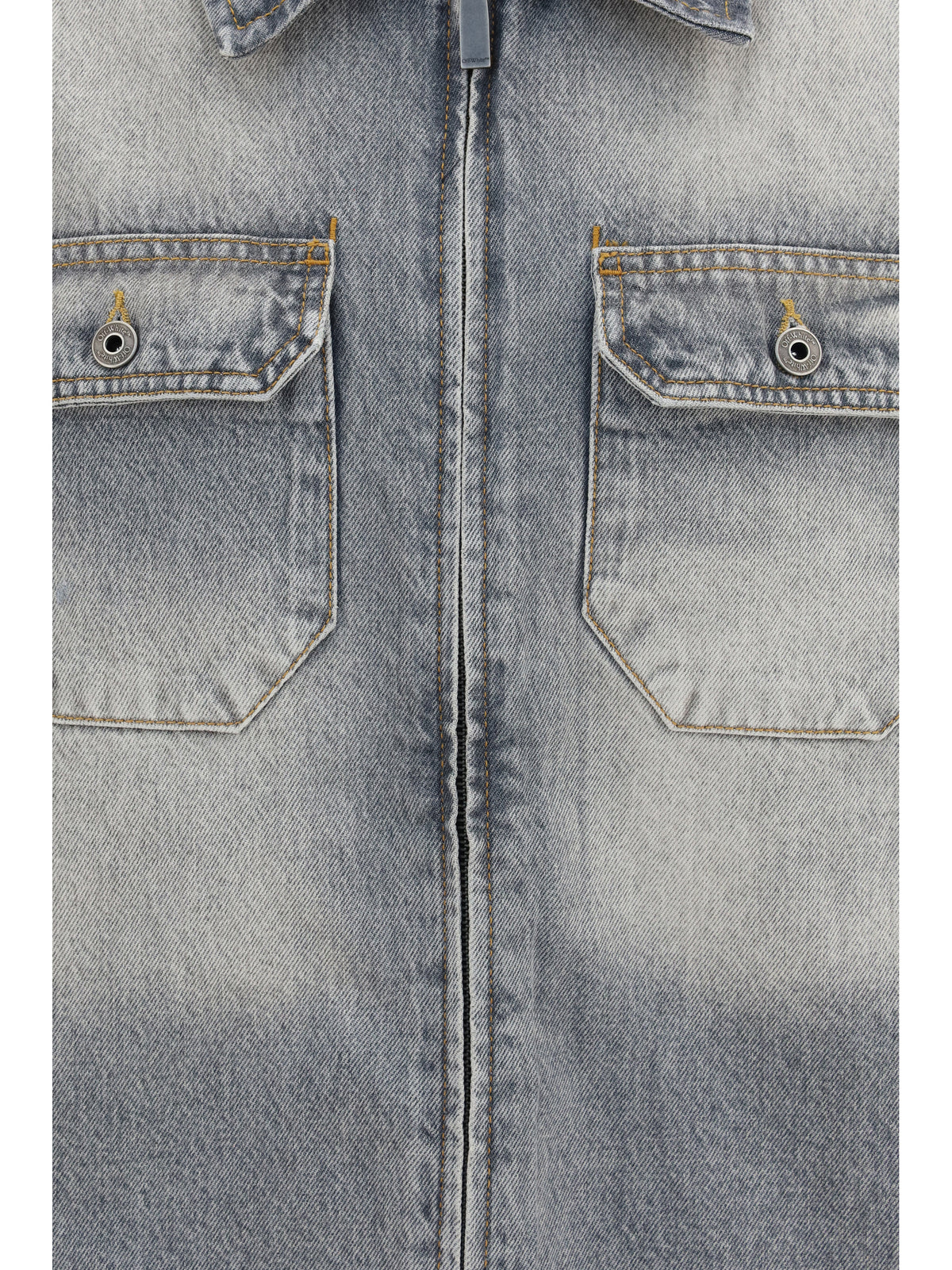Off-White Oversized Workwear denim Shirt - Sun Faded Grey