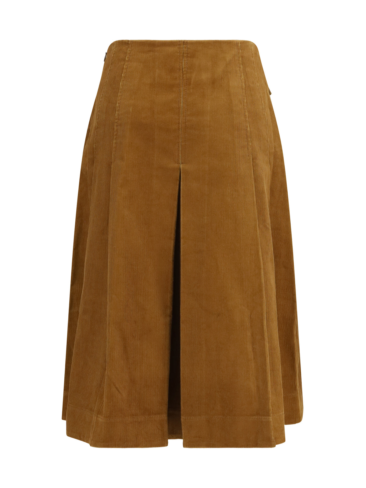 Tory Burch Corduroy pleated Skirt - Terracotta