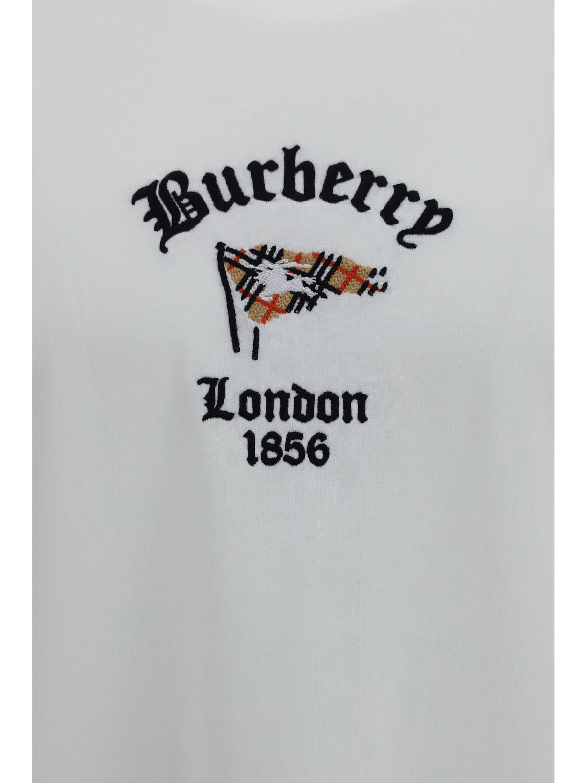 Burberry Check cotton T-shirt - Chalk