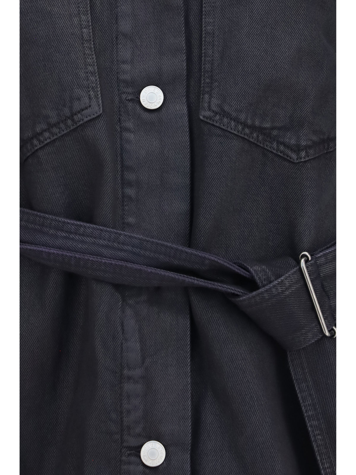Dries Van Noten Cropped cotton Jacket with belt - Black