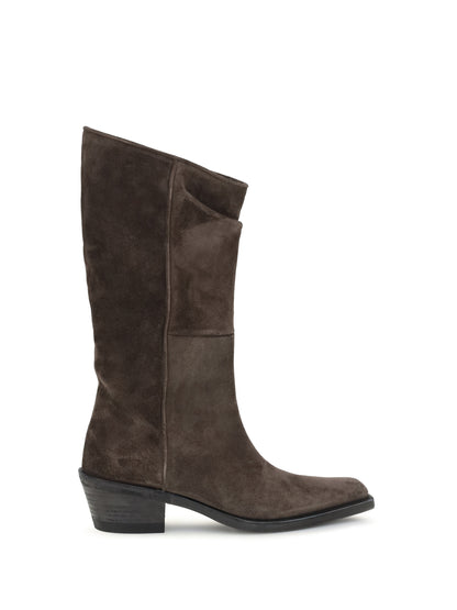 Khaite Clive suede Boots - Umber