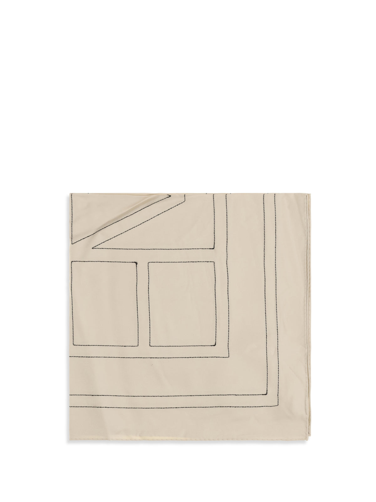 Toteme Silk Scarf with embroidery - Ivory