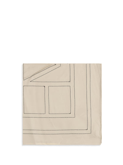Toteme Silk Scarf with embroidery - Ivory