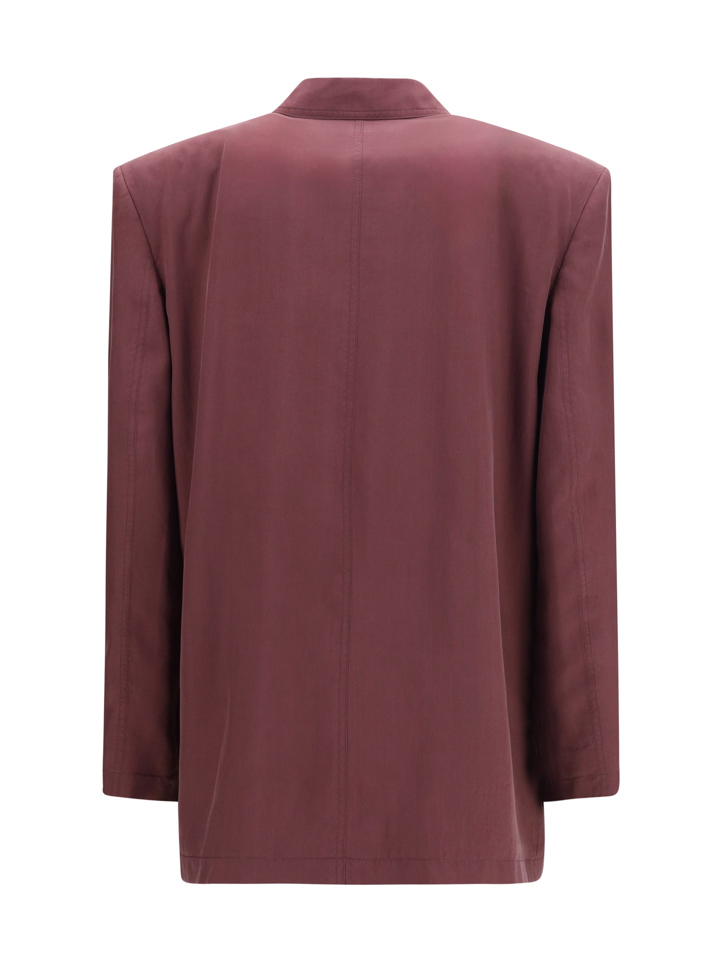 SAINT LAURENT Double-breasted fluid silk Blazer