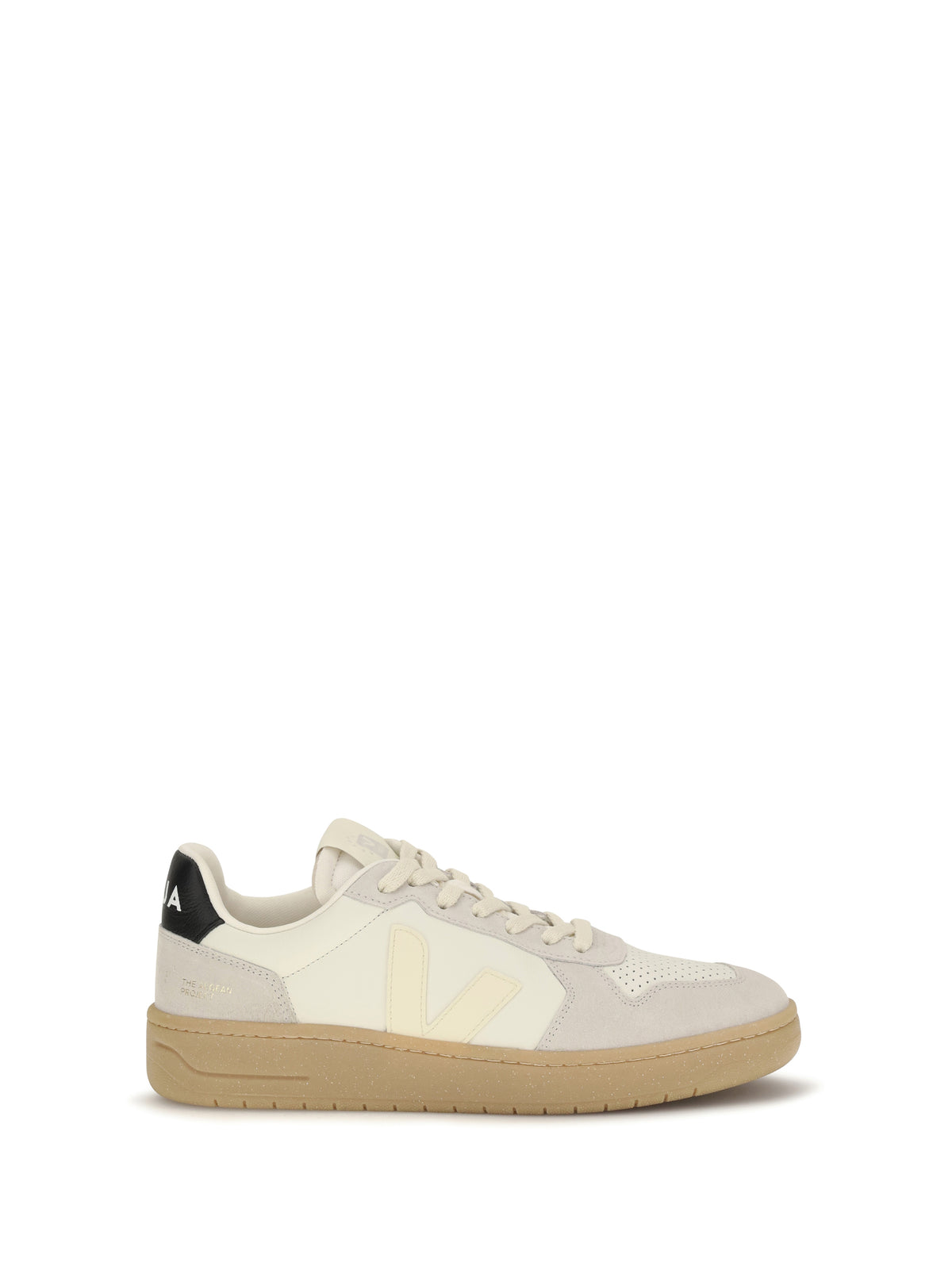 Veja V-82 leather Sneakers - Pure_calcaire_black