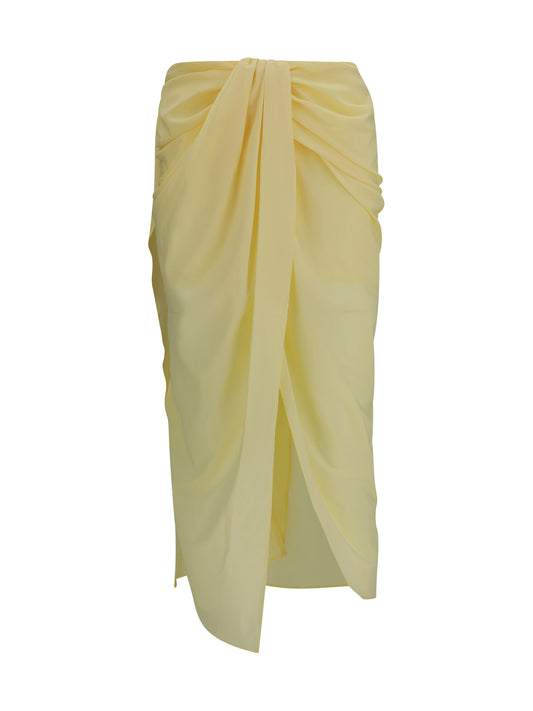 JACQUEMUS Pareo Skirt in stretch muslin