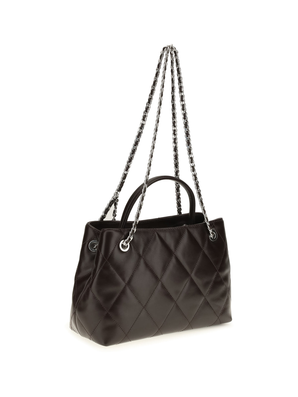 Tory Burch Small Fleming leather Tote Bag - Cocoa