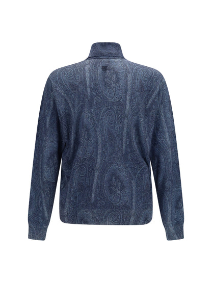 Etro Printed turtleneck Sweater - Printed F.Do Blue