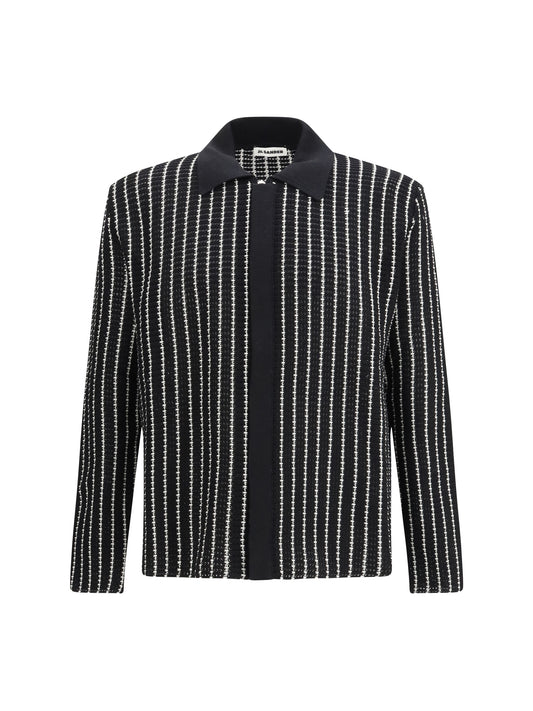JIL SANDER Embroidered crochet Cardigan