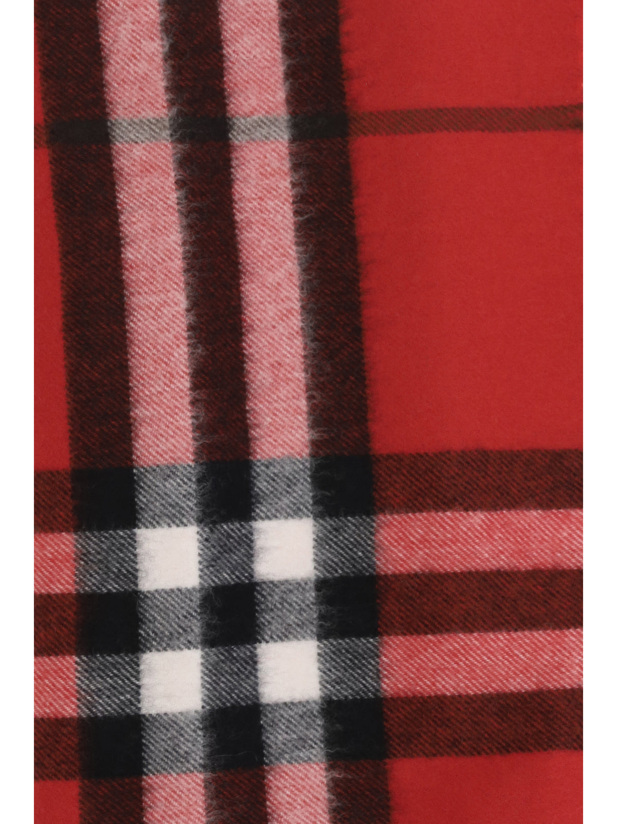 Burberry Check cashmere Scarf - Post Red