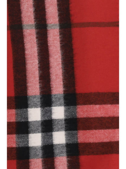 Burberry Check cashmere Scarf - Post Red