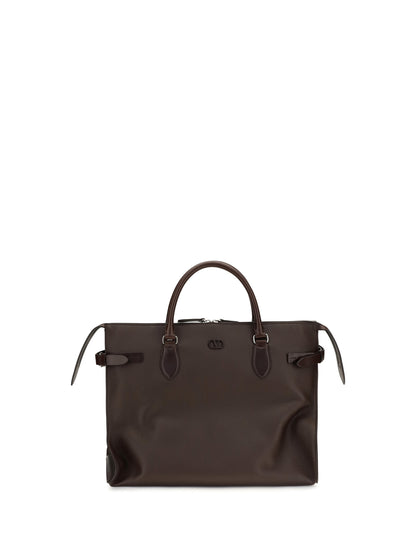 Valentino Garavani Large Antibes Top Handle Bag - Brown Dark/Oak Brown