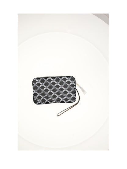 Celine POUCH WITH STRAP - Black & White