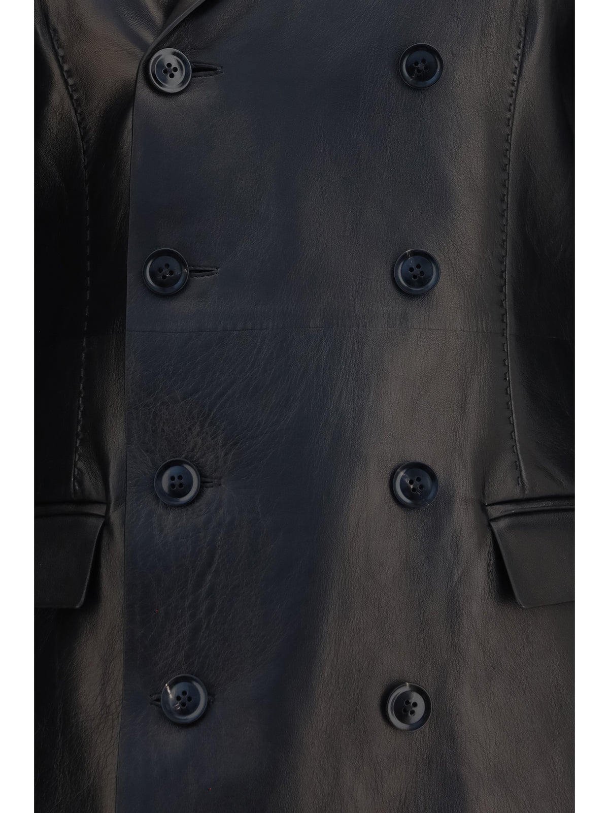 Tom Ford Double-breasted lambskin Coat - Black