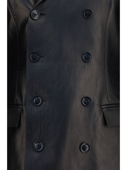 Tom Ford Double-breasted lambskin Coat - Black