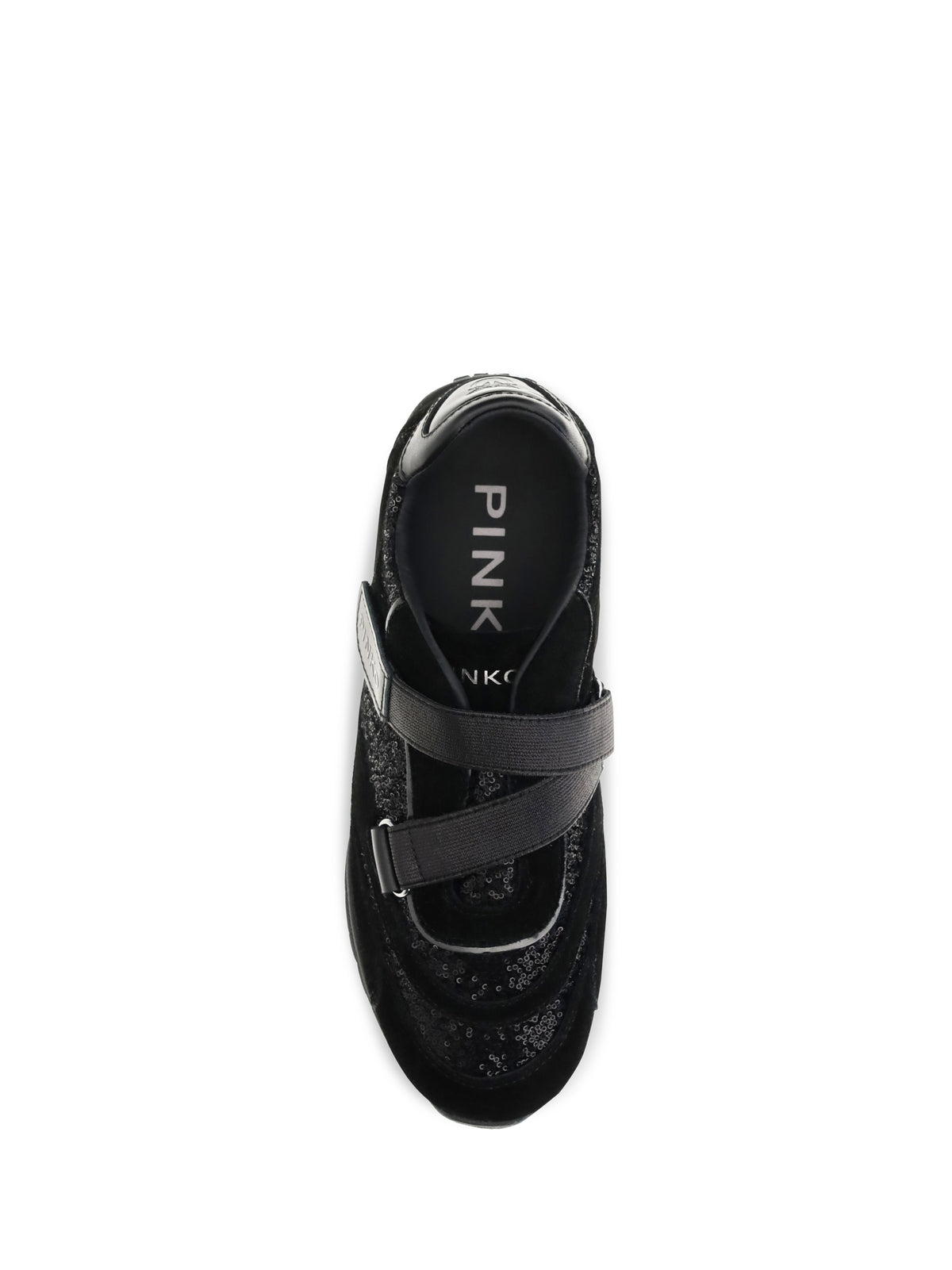Pinko Yulia suede Sneakers with sequins - Black